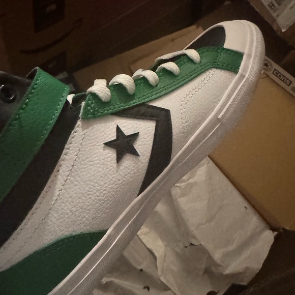 Converse Classic Green and White Sneakers - Picture 9 of 11